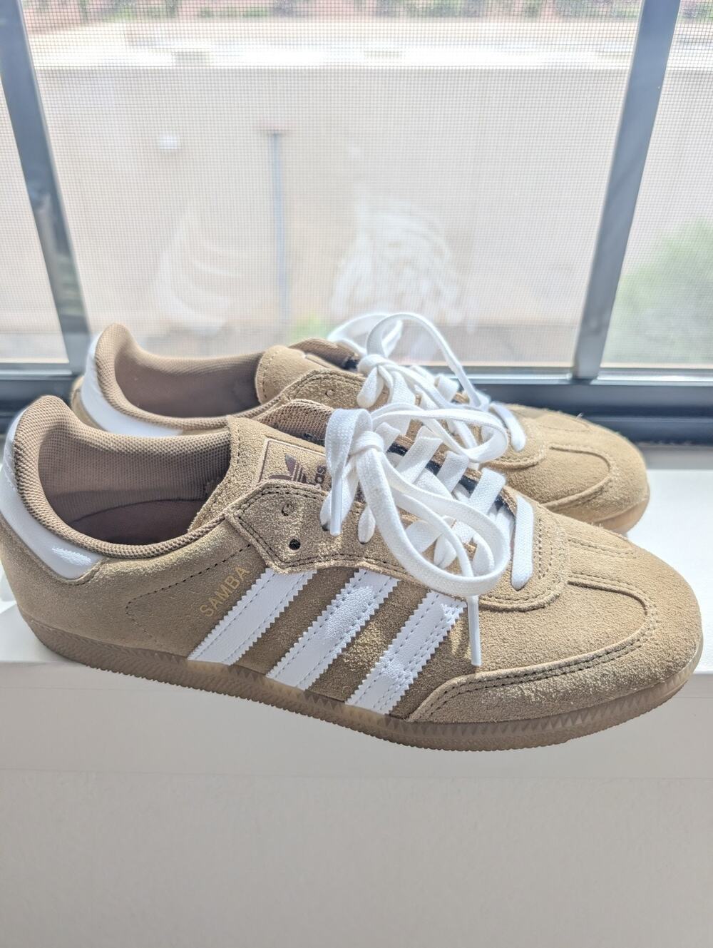 Adidas Samba ADV Tan Suede Gum Sole Sneaker Shoes Womens 8.5 Sneaker 40
